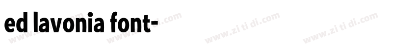 ed lavonia font字体转换